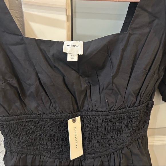 NWT Anthropologie Maeve Puff-Sleeve Smocked Romper - Picture 5 of 5